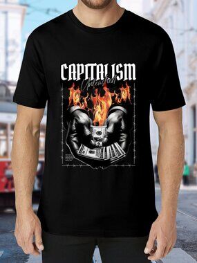 Capitalism Unleashed Graphic Tee - Black